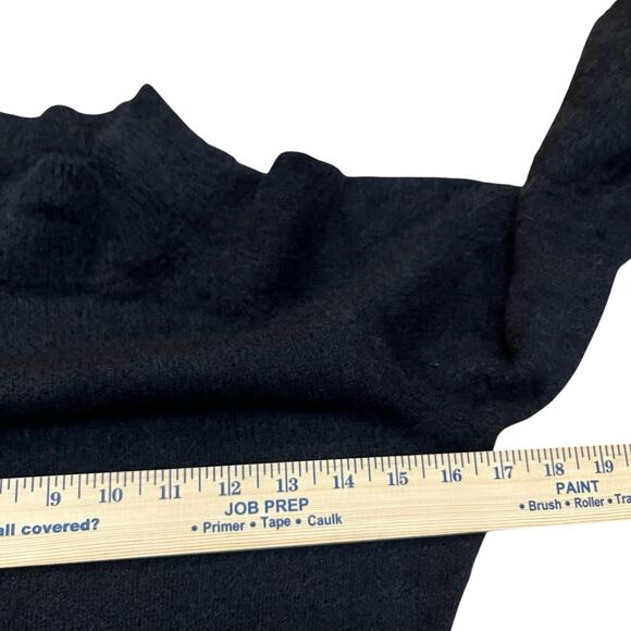 Petal And Pup Daril Sweater Dress Size 0 US Black Mini Balloon Sleeve Mock Neck - Picture 6 of 7